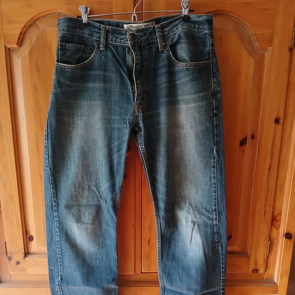 Levis 505 Jeans Mens 32x32 Blue Medium Wash Regular Straight Fit EUC